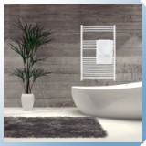 Silver 700X1200 mm íves törölközőszárító radiátor fehér - SR-I_700X1200_F