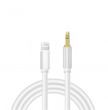 SilverHome AUX átalakító kábel Lightning-ról 3,5mm jack-re, 1 méter, ezüst-fehér