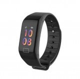 SilverHome Bluetooth aktivitásmérő színes kijelzővel - fekete, vízálló F1C