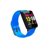 SilverHome Bluetooth aktivitásmérő színes kijelzővel - kék szíj, vízálló F1v2.0