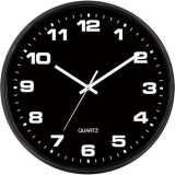 SilverHome Falióra hangtalan járású 30cm - fekete