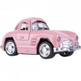 SilverHome Fém Kompakt Autómodell – 1:38 Méretarányú, Nyitható Ajtókkal és Visszahúzós Mechanizmussal, Pink