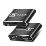 SilverHome HDMI Splitter, 2 kimeneti portos HDMI elosztó, FULL HD, 4K, 3D, fekete