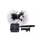 SilverHome Napelemes karácsonyi fényfüzér csillag alakú színes LED izzókkal – 30 LED, 7 méter, kültéri használatra