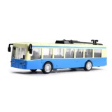 SilverHome Retro Trolibusz Modell – Nyitható Ajtókkal, Fényeffektekkel és Hanghatásokkal - kék