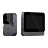 SilverHome Vezeték nélküli videós kapucsengő, 6 hangerő fokozat, 4.3″ IPS HD kijelző, éjjellátó funkció, IP65 vízvédettség, fekete