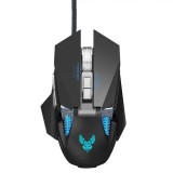 SilverHome Vezetékes Gaming egér GM98, 1000-7200dpi, RGB világítás, Fekete