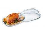 SIMAX Glass that Lasts Simax Hőálló Kacsasütő tál fedővel 8 literes