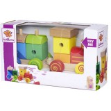 Simba Toys Húzható színes favonat építőelemekkel - Eichhorn