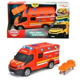 Simba Toys Iveco piros mentőautó fénnyel és hanggal 18cm - Dickie Toys