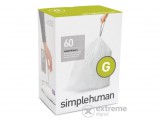 SimpleHuman CW0257 G-típusú egyedi méretezésű szemetes zsák újratöltő csomag (60 db)