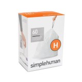 SimpleHuman CW0258 H-típusú egyedi méretezésű szemetes zsák újratöltő csomag (60 db)