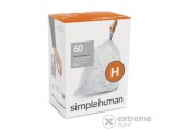 SimpleHuman CW0286 H-típusú szemetes zsák utántöltő csomag, átlátszó (60 db)