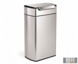 SimpleHuman CW2014 40 literes négyszögletes, érintő nyitású, rozsdamentes szemetes
