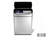 SimpleHuman CW2018 recycler 48 literes, érintős nyitású, ujjlenyomat-biztos rozsdamentes szemetes