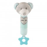 Sípolós plüss játék rágókával Baby Mix maci menta