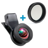 SIRUI 18 mm széles látószögű lencse okostelefonokhoz CPL szűrővel és csíptetővel