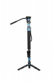 SIRUI P-424FS carbon monopod 3 lábú állványtalppal és VA-5 fluid videófejjeljel