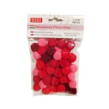 Sisi Pom-Pom Vegyes piros 1,5 cm-es 50db/csomag