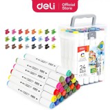 Sketch markerkészlet kétvégű, 24 darabos, Deli