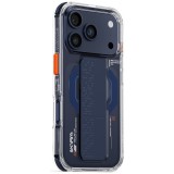 Skinarma Haxa Apple iPhone 17 Pro mágneses tok kitámasztóval, Magsafe kompatibilis, kék