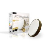 Skön Amanda 24 W-os szürke színű mennyezeti lámpa, IP20-as védettségű