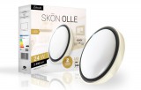 Skön Olle 24 W-os ø400 mm kerek natúr fehér, fehér-szürke színű mennyezeti lámpa, IP20
