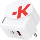 SKROSS 1xUSB-A 1xUSB-C PD 65W hálózati adapter White 1.302425