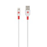 SKROSS USB-A - Lighting adatkábel 120cm fehér-piros (SKCA0004A-MFI120CN) (SKCA0004A-MFI120CN)