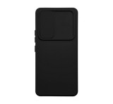 Slide Samsung Galaxy A34 5G, kameravédős szilikon tok, fekete