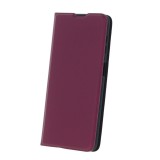 Smart Soft Apple iPhone 16 Plus (6.7) oldalra nyíló mágneses könyv tok szilikon belsővel burgundi