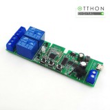 SmartWise » 5V-32V két áramkörös, Zigbee + RF NO/NC okosrelé, kontakt kapcsolással, impulzus üzemmóddal