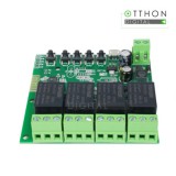 SmartWise 5V-32V » négy áramkörös, Zigbee + RF NO/NC okosrelé, kontakt kapcsolással, impulzus üzemmóddal
