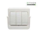 SmartWise » RFM3 fali tartóból kivehető, 3 gombos RF (rádiós) fali kapcsoló