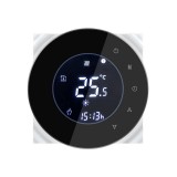 SMARTZILLA Tuya Okos termosztát elektromos fűtéshez, kerek, Fekete