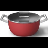 SMEG CKFC2411RDM lábas 24 cm, piros (CKFC2411RDM)