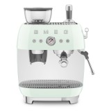 SMEG EGF03 őrlővel kombinált espresso kávéfőző világoszöld színben (EGF03PGEU)