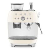 Smeg EGF03CREU őrlővel kombinált espresso kávéfőző retro bézs