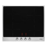 SMEG INDUKCIÓS FŐZŐLAP, Classic design, 60 cm, 4 főzőzóna, inox keret