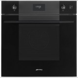 SMEG KOMBINÁLT PIROLITIKUS SÜTŐ, GŐZFUNKCIÓVAL, Linea design, Galileo, 60 cm, CS LCD, mélyfekete üveg
