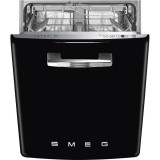 Smeg STFABBL3 beépíthető mosogatógép fekete 60cm 50-es évek stílusa