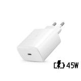 SMG MOB Samsung gyári USB hálózati töltő adapter TypeC bemenet 45W EPTA845EWE PD.3.0 Super Fast Charging fehér ECO csom