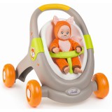 Smoby: Mini Kiss 3 az 1-ben járássegítő - szürke-narancs
