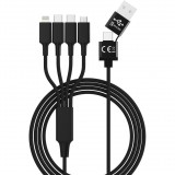 Smrter Hydra Elite 6in1 Adat és töltő kábel - Fekete (1.2m) (SMRTER_ELITE_C_BK)