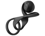 Snail Vibe Jovi - péniszgyűrű és párvibrátor (fekete)