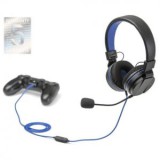 snakebyte HeadSet 4 PS4 gaming fejhallgató fekete-kék (SB913082)