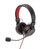 Snakebyte Nintendo Switch HeadSet S vezetékes fejhallgató levehető mikrofonnal, fekete-piros - SB913112