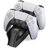 Snakebyte Twin Charge, PlayStation 5®, DualSense™, Fekete, Kontroller töltőállomás