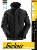 Snickers ALLROUNDWORK BLACK bélelt technikai vízálló télikabát - munkaruha