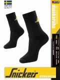 Snickers ALLROUNDWORK BLACK technikai lélegző munkazokni (3 pár) - munkaruha